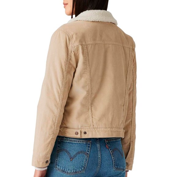 Levi’s Original Sherpa Corduroy Trucker Jacket • Safari Tan • Size L • NWT - Picture 3 of 16